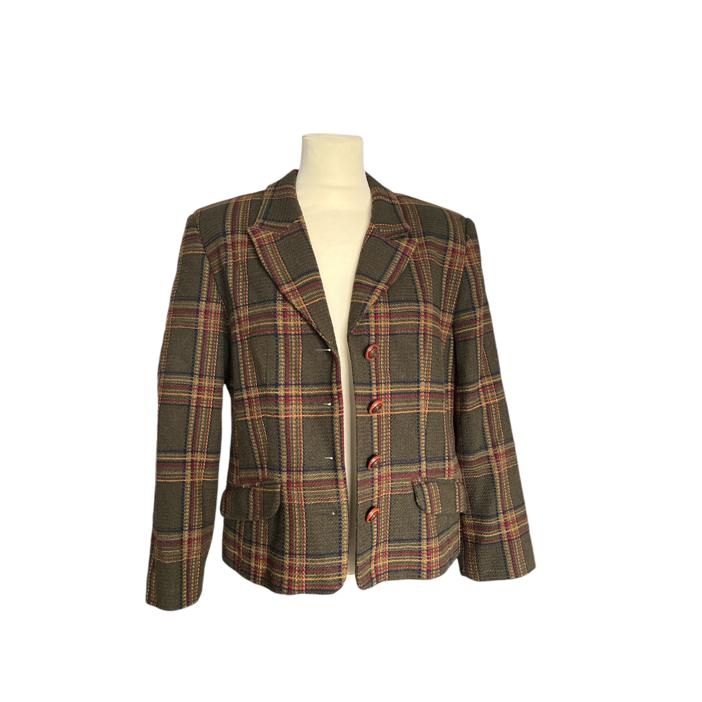 PLAID BLAZER