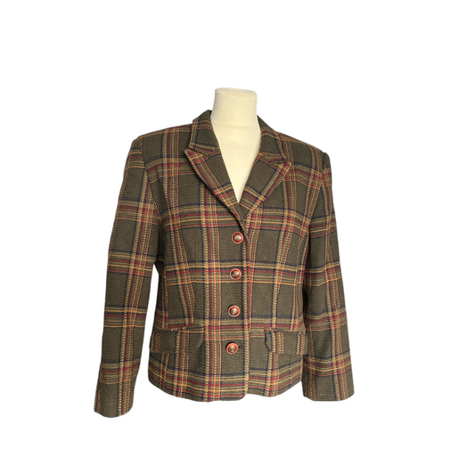 PLAID BLAZER